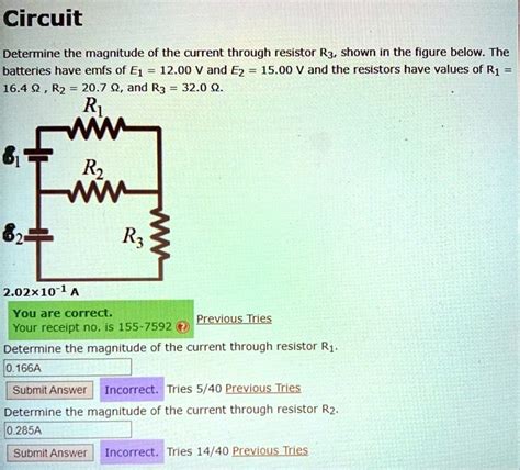 find the current through resistor a) in the figure.|Find the currents through each resistor in the circuit .